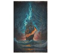 Puzzle de madera de barco pirata, 1000 piezas, para adultos, presión reducida, difícil e imposible, para más de 12 niños (78 x 53 cm)