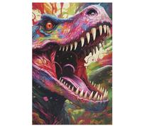 Puzzle de madera de dinosaurios para adultos, adolescentes, reduce el estrés, rompecabezas familiar, póster de 1000 piezas, juego educativo para niños (78 x 53 cm)