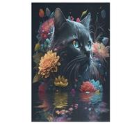 Puzzle de madera de gato, 1000 unidades, para adultos, adolescentes, para aliviar el estrés, rompecabezas familiar, póster de 1000 piezas, juego educativo, regalo (78 x 53 cm)