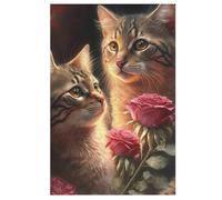 Puzzle de madera de gato, puzle para adultos, puzles de 1000 piezas para adolescentes y niños, juegos desafiantes (78 x 53 cm)