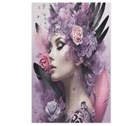 Puzzle de madera de la diosa de las rosas, 1000 piezas, puzles clásicos para adultos y niños, kit de bricolaje, juguete de madera, regalo único (78 x 53 cm)
