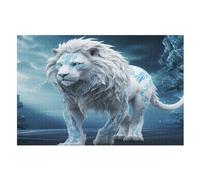 Puzzle de madera de león para adultos, adolescentes, reduce el estrés, rompecabezas familiar, póster de 1000 piezas, juego educativo para niños (75 x 50 cm)