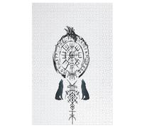 Puzzle de madera de mito vikingo de 1000 piezas para adultos y niños a partir de 12 años. Gran regalo para adultos 78 × 53 cm