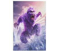 Puzzle de madera de orangután morado, 1000 piezas, para adultos y niños a partir de 12 años, gran regalo para adultos (78 x 53 cm)