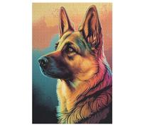 Puzzle de madera de pastor alemán, 1000 piezas, rompecabezas clásicos para adultos y niños, kit de bricolaje, juguete de madera, regalo único, 78 x 53 cm