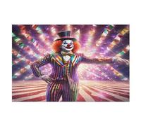 Puzzle de madera de payaso de circo, 1000 piezas, para adultos y niños a partir de 12 años, gran regalo para adultos (75 x 50 cm)