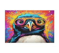 Puzzle de madera de pingüino de 1000 piezas, para adultos, rompecabezas familiar, para niños a partir de 12 años (75 x 50 cm)