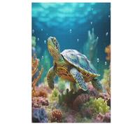 Puzzle de madera de tortuga marina, 1000 piezas, para adultos y niños a partir de 12 años, gran regalo para adultos (78 x 53 cm)