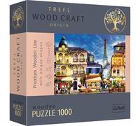 Puzzle De Madera - French Street - 1000 Elementos, Artesanía En Madera, Formas Irregulares, 100 Figuras De Monumentos Y Símbolos Franceses, Puzzle Moderno, DIY