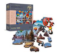 Puzzle De Madera - Globos De Colores - 1000 Elementos, Artesanía En Madera, Formas Irregulares, 100 Figuras De Monumentos Y Símbolos Estadounidenses, Rompecabezas Moderno Premium, DIY