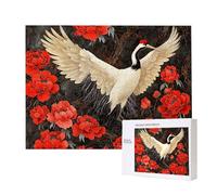 Puzzle de Madera para Adultos 1000 Piezas - Grulla inmortal flor, Obra de Arte de Juego de Rompecabezas para Adultos, Puzzle de Impresión de Alta Definición Multicolor, Pasatiempo Creativo Regalo d811