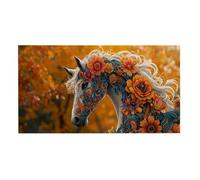 Puzzle de Madera para Adultos 1312 Piezas - Caballo de Flores, Obra de Arte de Juego de Rompecabezas para Adultos, Puzzle de Impresión de Alta Definición Multicolor, Pasatiempo Creativo Regalo b-457