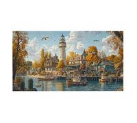 Puzzle de Madera para Adultos 1312 Piezas - Paisaje del Faro, Obra de Arte de Juego de Rompecabezas para Adultos, Puzzle de Impresión de Alta Definición Multicolor, Pasatiempo Creativo Regalo b-140