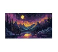 Puzzle de Madera para Adultos 1312 Piezas - Paisaje Luna, Obra de Arte de Juego de Rompecabezas para Adultos, Puzzle de Impresión de Alta Definición Multicolor, Pasatiempo Creativo Regalo b-571