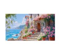 Puzzle de Madera para Adultos 1312 Piezas - Vista al mar de Rosas, Obra de Arte de Juego de Rompecabezas para Adultos, Puzzle de Impresión de Alta Definición, Pasatiempo Creativo Regalo b-676