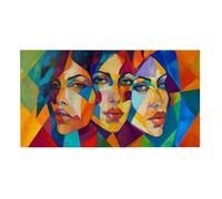 Puzzle de Madera para Adultos 2444 Piezas - Mujeres abstractas, Obra de Arte de Juego de Rompecabezas para Adultos, Puzzle de Impresión de Alta Definición Multicolor, Pasatiempo Creativo Regalo b-104