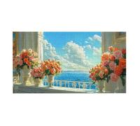 Puzzle de Madera para Adultos 2444 Piezas - Rosas con Vistas al mar, Obra de Arte de Juego de Rompecabezas para Adultos, Puzzle de Impresión de Alta Definición, Pasatiempo Creativo Regalo b-304