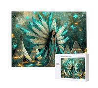 Puzzle de Madera para Adultos 4000 Piezas - Estilo Nacional Mujer, Obra de Arte de Juego de Rompecabezas para Adultos, Puzzle de Impresión de Alta Definición Multicolor, Creativo Regalo d-523