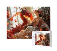 Puzzle de Madera para Adultos 6000 Piezas - Queen Dragon, Obra de Arte de Juego de Rompecabezas para Adultos, Puzzle de Impresión de Alta Definición Multicolor, Pasatiempo Creativo Regalo d-593
