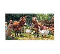 Puzzle de Madera para Adultos 900 Piezas - Áreas Rurales de Animales, Obra de Arte de Juego de Rompecabezas para Adultos, Puzzle de Impresión de Alta Definición, Pasatiempo Creativo Regalo b-181