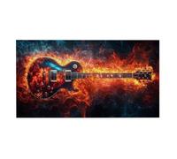 Puzzle de Madera para Adultos 900 Piezas - Guitarra de Fuego, Obra de Arte de Juego de Rompecabezas para Adultos, Puzzle de Impresión de Alta Definición Multicolor, Pasatiempo Creativo Regalo b-519