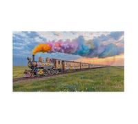 Puzzle de Madera para Adultos 900 Piezas - Tren de pastizales, Obra de Arte de Juego de Rompecabezas para Adultos, Puzzle de Impresión de Alta Definición Multicolor, Pasatiempo Creativo Regalo b-84