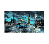 Puzzle de Madera para Adultos 900 Piezas - Vista de la Calle de Londres, Obra de Arte de Juego de Rompecabezas para Adultos, Puzzle de Impresión de Alta Definición, Pasatiempo Creativo Regalo b-644
