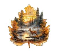 Puzzle de madera para adultos Golden Hoofprint - Puzzle de madera de 235 piezas - Caja de regalo, decoración de pared y regalo para amigos y familiares