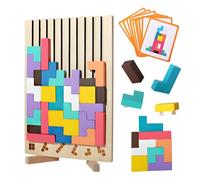 Puzzle de Madera Tetris,Juguetes educativos,Juegos Montessori 3 4 5 6 Años, Inteligencia Jigsaw, Cerebro Juguete, Colorido Bloques Geométricos Tetris