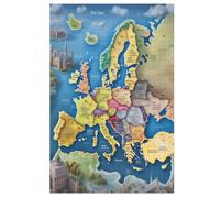 Puzzle de mapa europeo de madera, puzles para adultos, puzles de 1000 piezas, para adolescentes y niños, juegos desafiantes (78 x 53 cm)