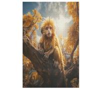 Puzzle de mono de 1000 piezas, para adultos, diversión para toda la familia, puzles de madera para niños y adultos, difícil (78 x 53 cm)