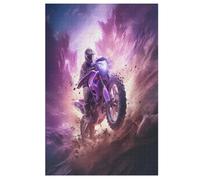 Puzzle de moto de 1000 piezas, puzzle de madera para adultos y niños, rompecabezas imposibles, juego de habilidad para toda la familia, 78 x 53 cm