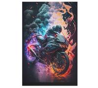 Puzzle de moto para adultos, 1000 piezas, para niños, rompecabezas de madera, juguete educativo, 78 x 53 cm
