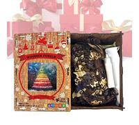 Puzzle De Navidad,Árbol de Navidad de Madera Educativo - Juguetes de de Árbol Festivo | para Hogar Escuela Cumpleaños Fiestas Educación Interacción