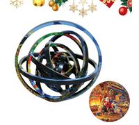 Puzzle de Navidad genérico, Rotar Flipping Puzzle, Kids Christmas Puzzle with Motion, 12,6 x 12,6 x 1,4 cm Christmas Puzzle for Cognitive Development & Relajation, Over 3 Years Old