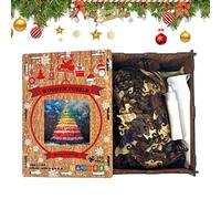 Puzzle de Navidad | Juguete de Madera Árbol de Navidad - Árbol de Navidad Festivo Juego de Familiares,para niños, familias, niños, Amigos, hogar, Escuela, Fiesta de cumpleaños, educación