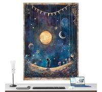 Puzzle de noche estrellada de 1000 piezas, 70 x 51 cm, 1000 piezas, juguete brillante, divertido | romántico, para niños, adultos, familia, oficina, escuela, hogar, escritorio,