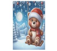 Puzzle de oso animal para adultos, 1000 piezas, rompecabezas de madera, rompecabezas para niños, juego de descompresión, puzzle de juguete (78 x 53 cm)