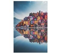 Puzzle de paisaje italiano para adultos, 1000 piezas, tablero reciclado de alta calidad, para aprender, juguetes educativos, juegos familiares, puzzle de madera para niños (78 x 53 cm)