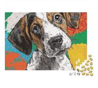 Puzzle de Papel 1000 Piezas Perro artístico para Adultos Cartón Grueso Entrenamiento Mental Puzzle Educativo Mascota decoración Pared 52x38cm/1000pcs