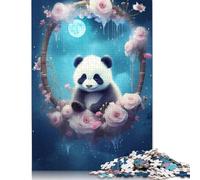 Puzzle de papel "Peaceful Panda" de 1000 piezas, rompecabezas creativo rectangular, gran juego de rompecabezas para familias, obra de arte para adultos y adolescentes, 1000 piezas (75 x 50 cm)