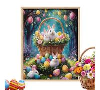 Puzzle de Pascua,70x50 cm Juego de Colorido y - de Pascua 1000 Piezas | para Actividad Familiar Decoración del Hogar Arte de Pared Rústico