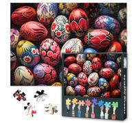 Puzzle de Pascua de 1000 piezas para adultos: diseño de huevos de primavera, juego familiar premium, puzle de coleccionista sin polvo con paquete de regalo | Regalo festivo para amigos y familiares |