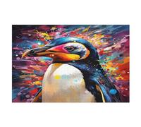Puzzle de pingüino 1000 piezas para adolescentes rompecabezas creativo de madera juguete juego familiar dificultad desafío (75×50cm)