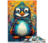Puzzle de pingüinos de arte colorido, puzles para adultos, 1000 puzles, juguetes, puzles de madera, para toda la familia y eso (50 x 75 cm)