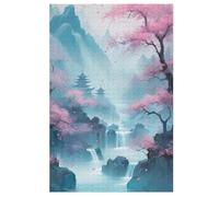 Puzzle de pintura de paisaje para adultos, 1000 piezas, tablero reciclado de alta calidad, para aprender, juguetes educativos, juegos familiares, puzzle de madera para niños (78 x 53 cm)