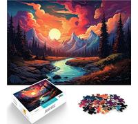 Puzzle de Psicodelia en el Parque Nacional Banff para Adultos, 1000 puzles, 38 x 52 cm, Puzzles de cartón para Adultos y Toda la Familia, Grandes