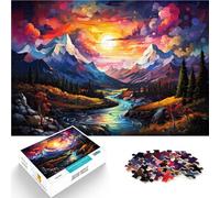 Puzzle de regalo de las montañas de los Pirineos, rompecabezas de 1000 piezas, rompecabezas de cartón de 14,96 x 20,47 pulgadas para adultos y familias, juguetes de juego para adultos, rompecabezas