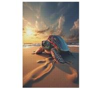 Puzzle de tortugas marinas de 1000 piezas, rompecabezas de madera desafiante juego de habilidad para toda la familia, niños y adultos, a partir de 12 años, 78 x 53 cm