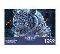 Puzzle del Tigre de 1000 Piezas, Juego Educativo Desafiante, Ideal para Relajarse en Tiempos Libres, Decoración Hogareña Stylish, Regalo Versátil para Mujeres y Hombres, 38x26cm